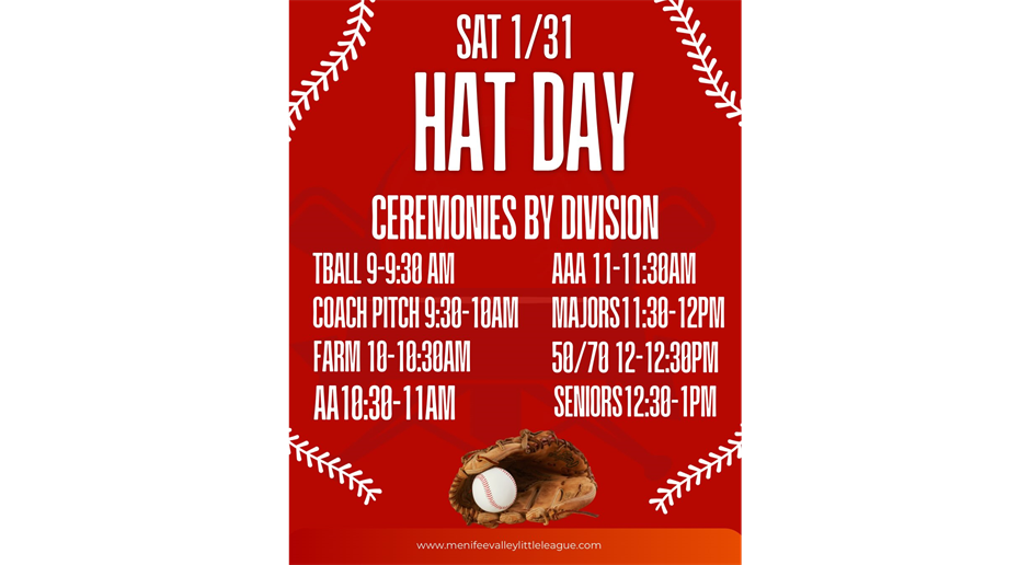 Hat Day At Winchester Park!