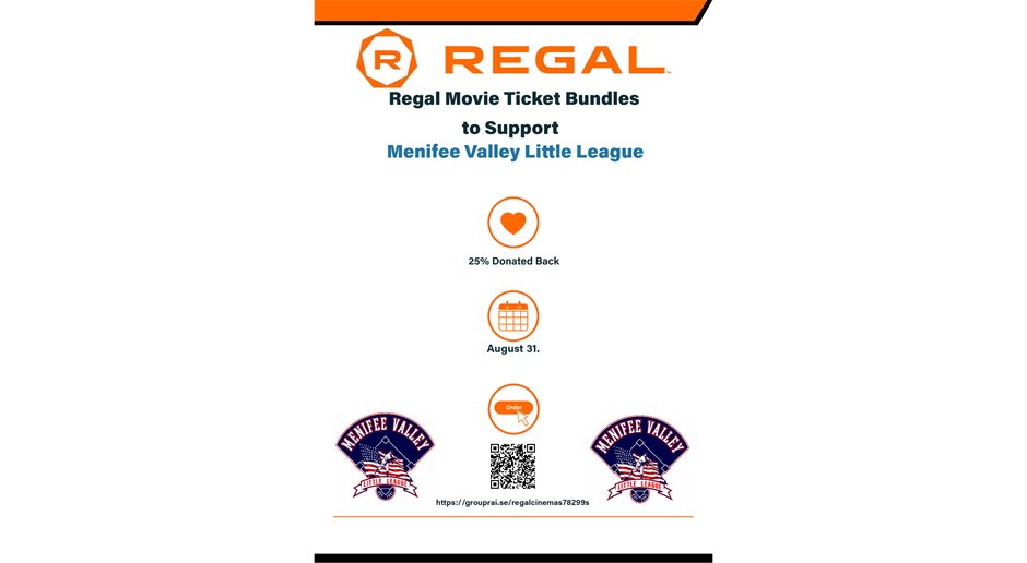 REGAL THEATERS FUNDRAISER! CLICK HERE.